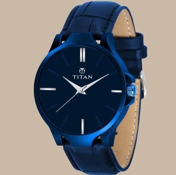 Men's Analog Leather Watch